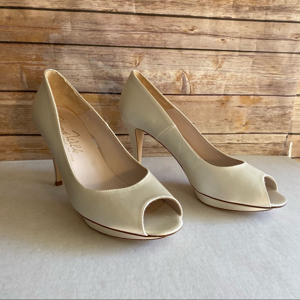 Harriet Wilde Ivory Satin Wedding Shoes